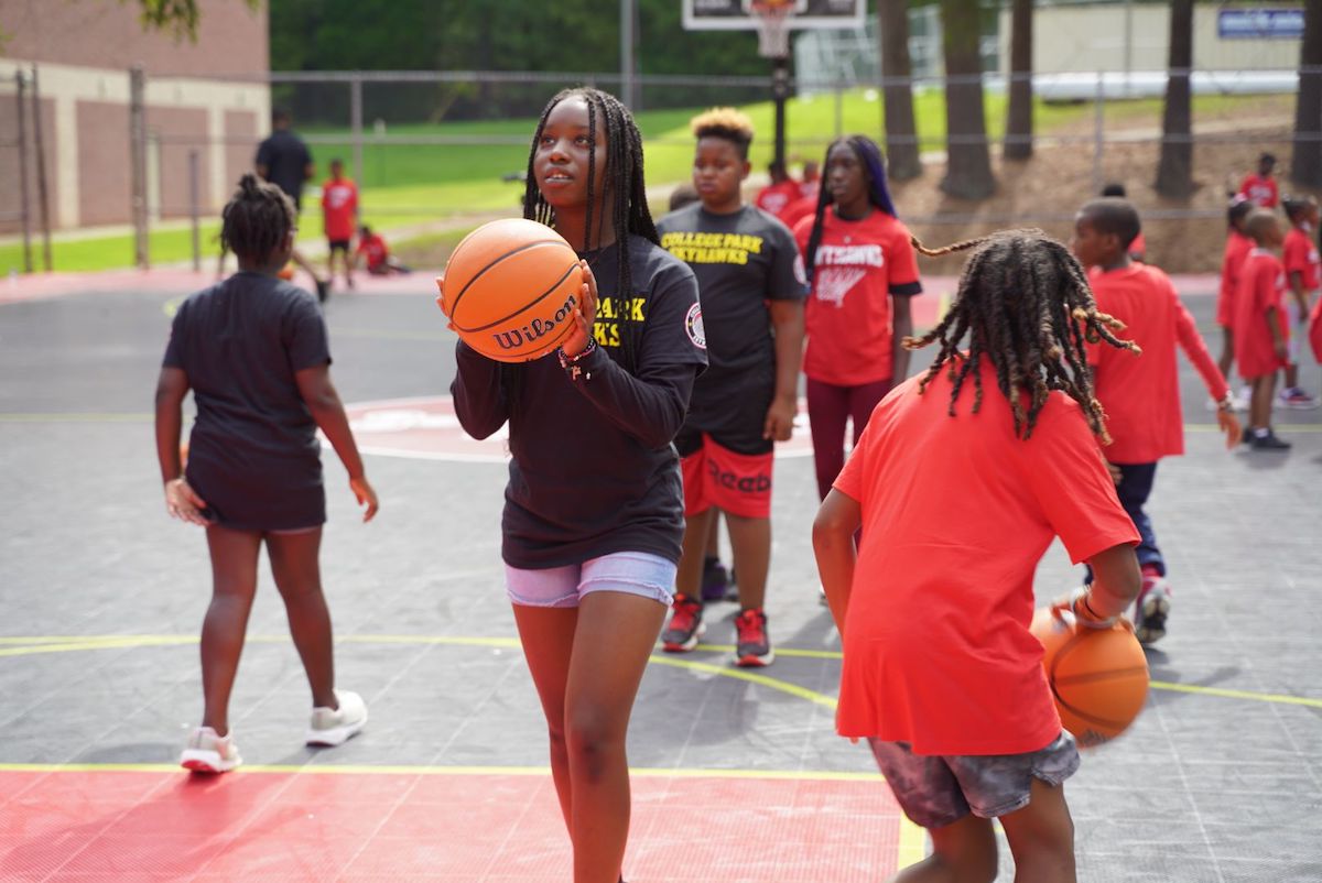 Skyhawks Host 70 Youth for Basketball Clinic at Welcome All Park